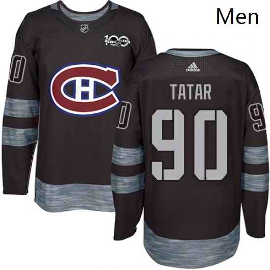 Mens Adidas Montreal Canadiens 90 Tomas Tatar Authentic Black 1917 2017 100th Anniversary NHL Jersey